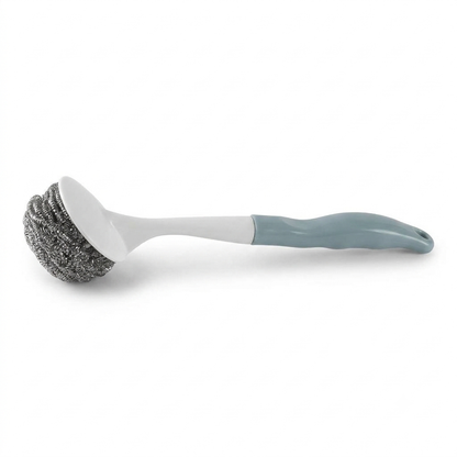Long-Handle Stainless Steel Wire Ball Brush