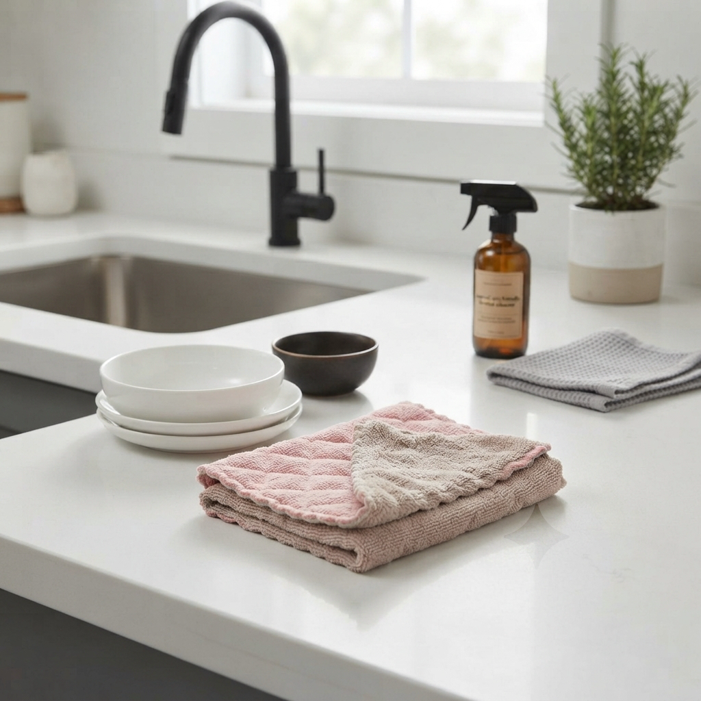 Double-Sided Coral Velvet Kitchen Cloth