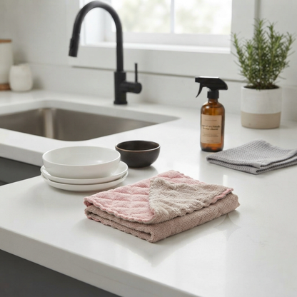 Double-Sided Coral Velvet Kitchen Cloth