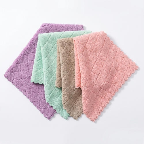 Double-Sided Coral Velvet Kitchen Cloth