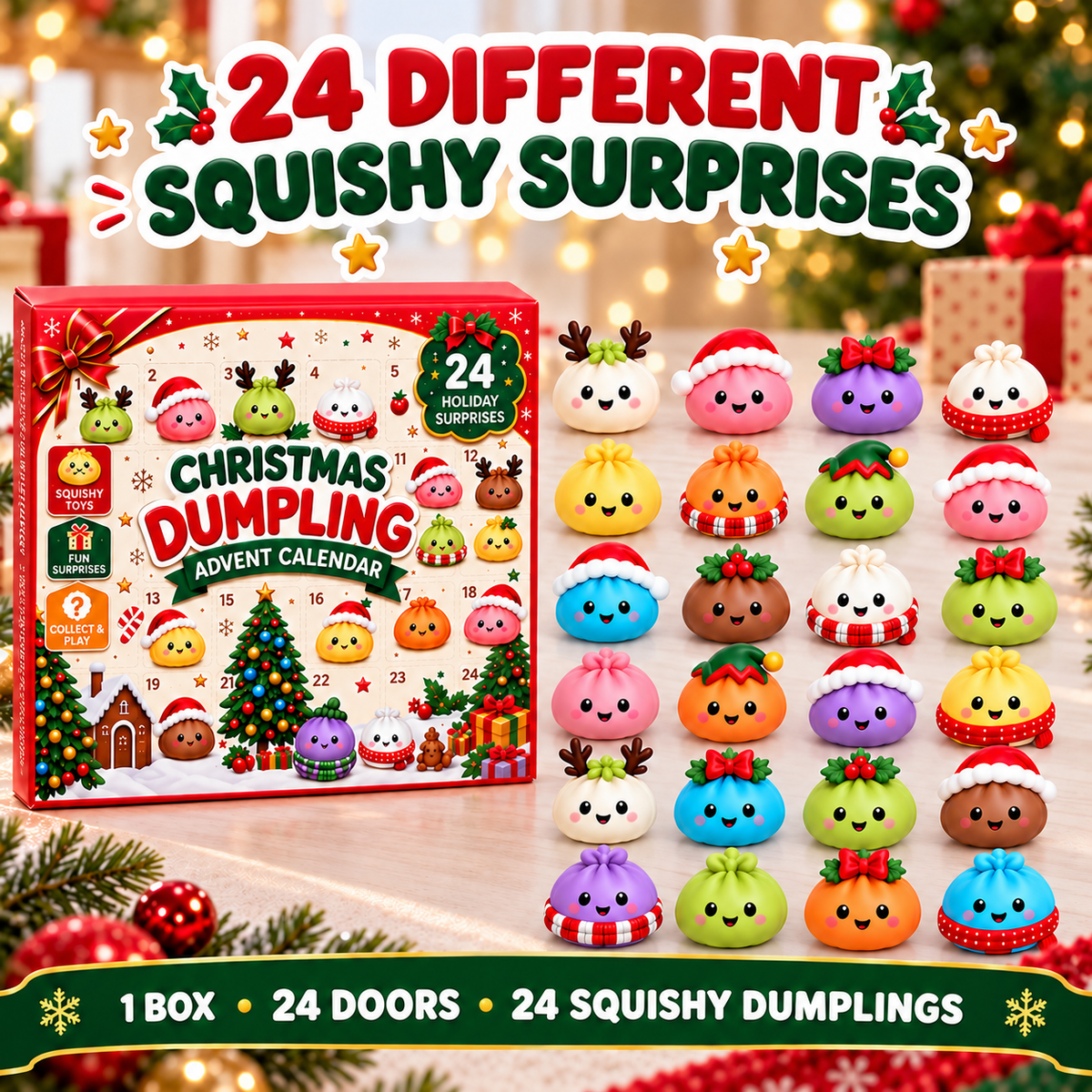 Dumpling Squishy Advent Calendar 2026 – 24 Surprises