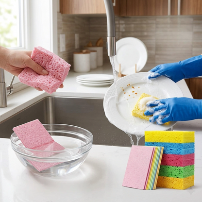 Compressed Wood Pulp Cellulose Sponge