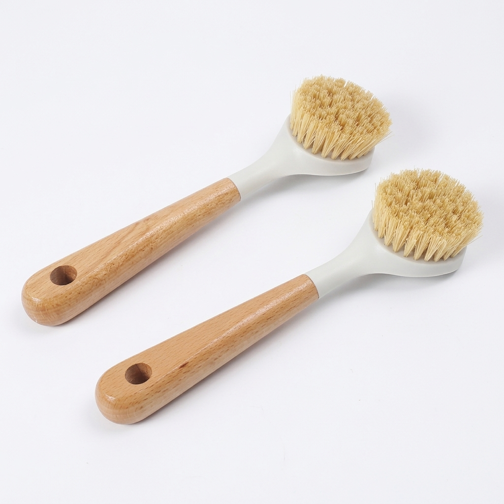 Solid Wood Handle Pot Brush