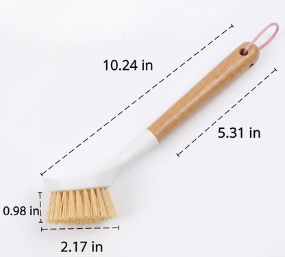 Solid Wood Handle Pot Brush